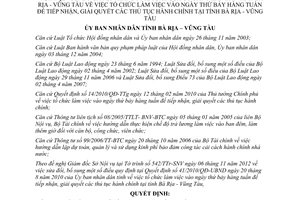 Quyết định 36/2012/QĐ-UBND làm việc thứ bảy hàng tuần tiếp nhận giải quyết TTHC