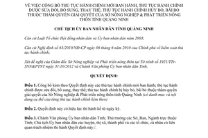 Quyết định 3051/QĐ-UBND năm 2012 công bố thủ tục hành chính Sở Nông nghiệp