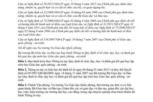 Thông tư 40/2012/TT-BGDĐT tổ chức dạy học đánh giá kết quả học tập môn học