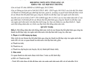 Nghị quyết 67/2012/NQ-HĐND mức trích từ khoản thu hồi phát hiện qua công tác