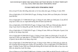 Quyết định 36/2012/QĐ-UBND Quy định khai thác quỹ đất phát triển hạ tầng Đồng Tháp