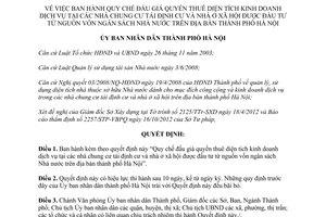 Quyết định 33/2012/QĐ-UBND Quy chế đấu giá quyền thuê diện tích kinh doanh