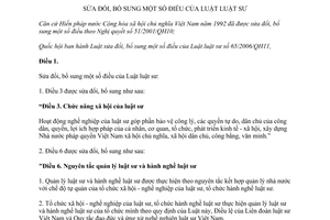 Luật Luật sư sửa đổi 2012