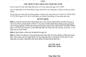 Quyết định 2126/QĐ-UBND năm 2012 công bố thủ tục hành chính Sở NN&PTNT