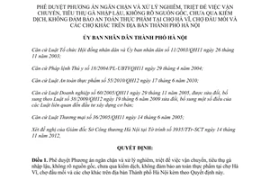Quyết định 5422/QĐ-UBND 2012 của UBND ngăn chặn xử lý gà nhập lậu chưa kiểm dịch chợ Hà Vĩ Hà Nội
