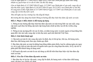 Thông tư 08/2012/TT-BXD hướng dẫn thực hiện bảo đảm cấp nước an toàn