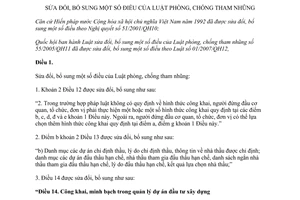 Luật phòng chống tham nhũng 2012 -27/2012/QH13