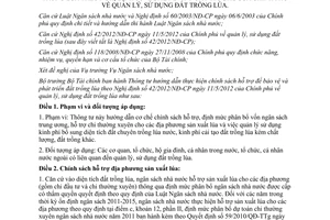 Thông tư 205/2012/TT-BTC hướng dẫn thực hiện chính sách hỗ trợ để bảo vệ và phát