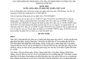Nghị quyết 37/2012/QH13 công tác phòng chống vi phạm pháp luật và tội phạm