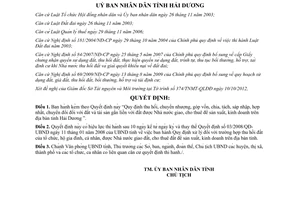 Quyết định 21/2012/QĐ-UBND thu hồi chuyển nhượng góp vốn chia tách sáp nhập