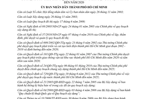 Quyết định 6015/QĐ-UBND duyệt đồ án quy hoạch xây dựng huyện Nhà Bè đến năm 2020