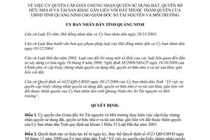 Quyết định 3143/QĐ-UBND năm 2012 ủy quyền cấp giấy chứng nhận quyền sử dụng đất,