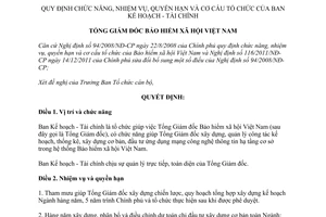 Quyết định 1649/QĐ-BHXH năm 2012 chức năng nhiệm vụ quyền hạn Ban Kế hoạch