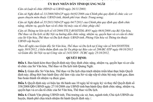 Quyết định 43/2012/QĐ-UBND chức năng nhiệm vụ quyền hạn và cơ cấu Sở Văn hóa