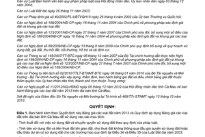 Quyết định 26/2012/QĐ-UBND quy định giá đất năm 2013 trên địa bàn tỉnh Cà Mau