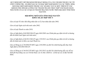 Nghị quyết 20/2012/NQ-HĐND mức hỗ trợ thôn xóm bản đặc biệt khó khăn Thái Nguyên