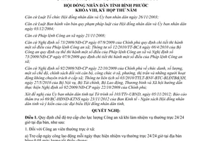Nghị quyết 25/2012/NQ-HĐND chế độ đối với lực lượng công an xã tỉnh Bình Phước