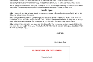 Quyết định 3739/QĐ-UBND năm 2012 công bố thủ tục hành chính Sở Nội vụ Đồng Nai