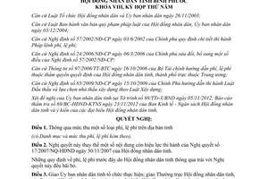 Nghị quyết 23/2012/NQ-HĐND thông qua mức thu phí lệ phí trên địa bàn Bình Phước