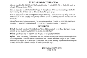 Quyết định 2136/2012/QĐ-UBND Quy chế thu quản lý và sử dụng Quỹ quốc phòng