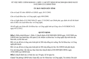 Quyết định 49/2012/QĐ-UBND điều chỉnh Quy chế quản lý nhiệm vụ khoa học