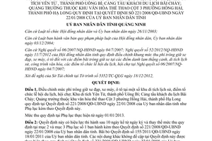 Quyết định 3362/2012/QĐ ph&#237; tr&#244;ng giữ xe khu di t&#237;ch lễ hội du lịch Quảng Ninh