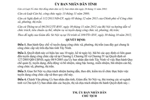 Quyết định 60/2012/QĐ-UBND Quy chế tuyển dụng công chức cấp xã  tỉnh Tây Ninh