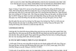 Thông báo 477/TB-BTC kết luận của Thứ trưởng Đỗ Hoàng Anh Tuấn tại buổi làm việc