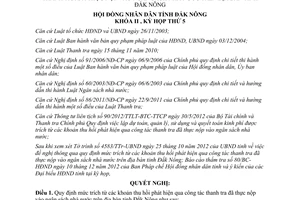 Nghị quyết 31/2012/NQ-HĐND mức trích từ khoản thu hồi qua công tác thanh tra