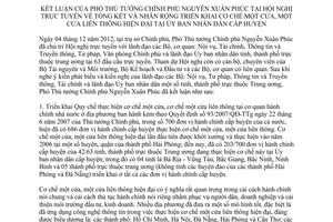 Thông báo 415/TB-VPCP kết luận của Phó Thủ tướng Chính phủ Nguyễn Xuân Phúc