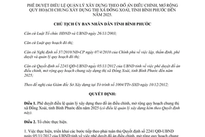 Quyết định 2561/QĐ-UBND năm 2012 điều chỉnh quy hoạch xây dựng thị xã Đồng Xoài Bình Phước