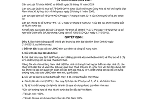 Quyết định 707/QĐ-UBND năm 2013 Bảng giá tính lệ phí trước bạ địa bàn Bình Định