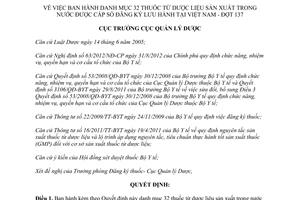 Quyết định 323/QĐ-QLD năm 2012 danh mục 32 thuốc từ dược liệu sản xuất trong