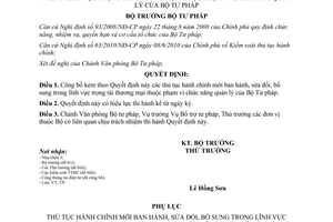 Quyết định 3902/QĐ-BTP năm 2012 thủ tục hành chính trọng tài thương mại thuộc quản lý Bộ Tư pháp