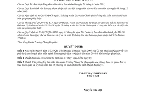 Quyết định 11/2012/QĐ-UBND bãi bỏ Quyết định 327/QĐ-UBND Quận 9