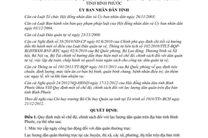 Quyết định 36/2012/QĐ-UBND Chế độ chính sách đối với dân quân tự vệ