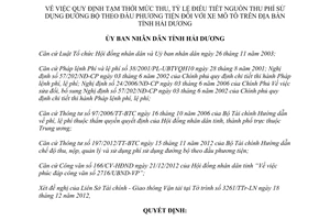 Quyết định 28/2012/QĐ-UBND Quy định tạm thời mức thu tỷ lệ điều tiết nguồn thu