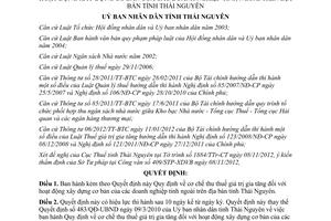 Quyết định 48/2012/QĐ-UBND Quy định Cơ chế thu thuế giá trị gia tăng đối với