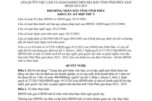 Nghị quyết 74/NQ-HĐND năm 2012 bãi bỏ Nghị quyết 37/2011/NQ-HĐND Vĩnh Phúc