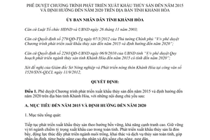 Quyết định 3195/QĐ-UBND năm 2012 phê duyệt Chương trình phát triển xuất khẩu