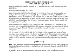 Nghị quyết 75/2012/NQ-HĐND khung giá đất Đắk Lắk năm 2013