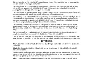 Quyết định 41/2012/QĐ-UBND Quy định giá đất năm 2013 trên địa bàn tỉnh Khánh Hòa