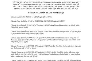 Quyết định 42/2012/QĐ-UBND bãi bỏ Quyết định 02/2009/QĐ-UBND và 82/2009/QĐ-UBND
