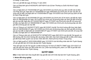 Quyết định 25/2012/QĐ-UBND giá đất tỉnh Tuyên Quang năm 2013