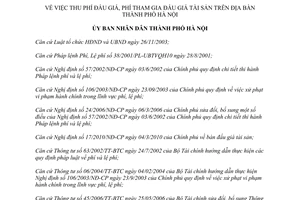 Quyết định 43/2012/QĐ-UBND thu phí đấu giá phí tham gia đấu giá tài sản