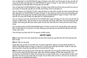 Quyết định 58/2012/QĐ-UBND Quy định giá đất tại tỉnh Bình Thuận