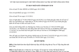 Quyết định 56/2012/QĐ-UBND Quy chế tiếp công dân tại Trụ sở Tiếp công dân