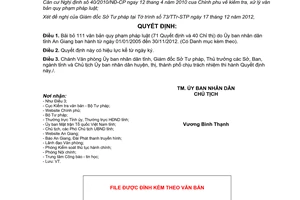 Quyết định 2442/QĐ-UBND bãi bỏ văn bản QPPL của UBND An Giang 2005 đến 2012