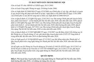 Quyết định 6109/QĐ-UBND phê duyệt Quy hoạch phát triển Công nghệ thông tin