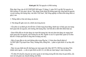 Công văn 5916/BNN-KHCN góp ý dự án Xây dựng hoàn thiện Hệ thống quan trắc